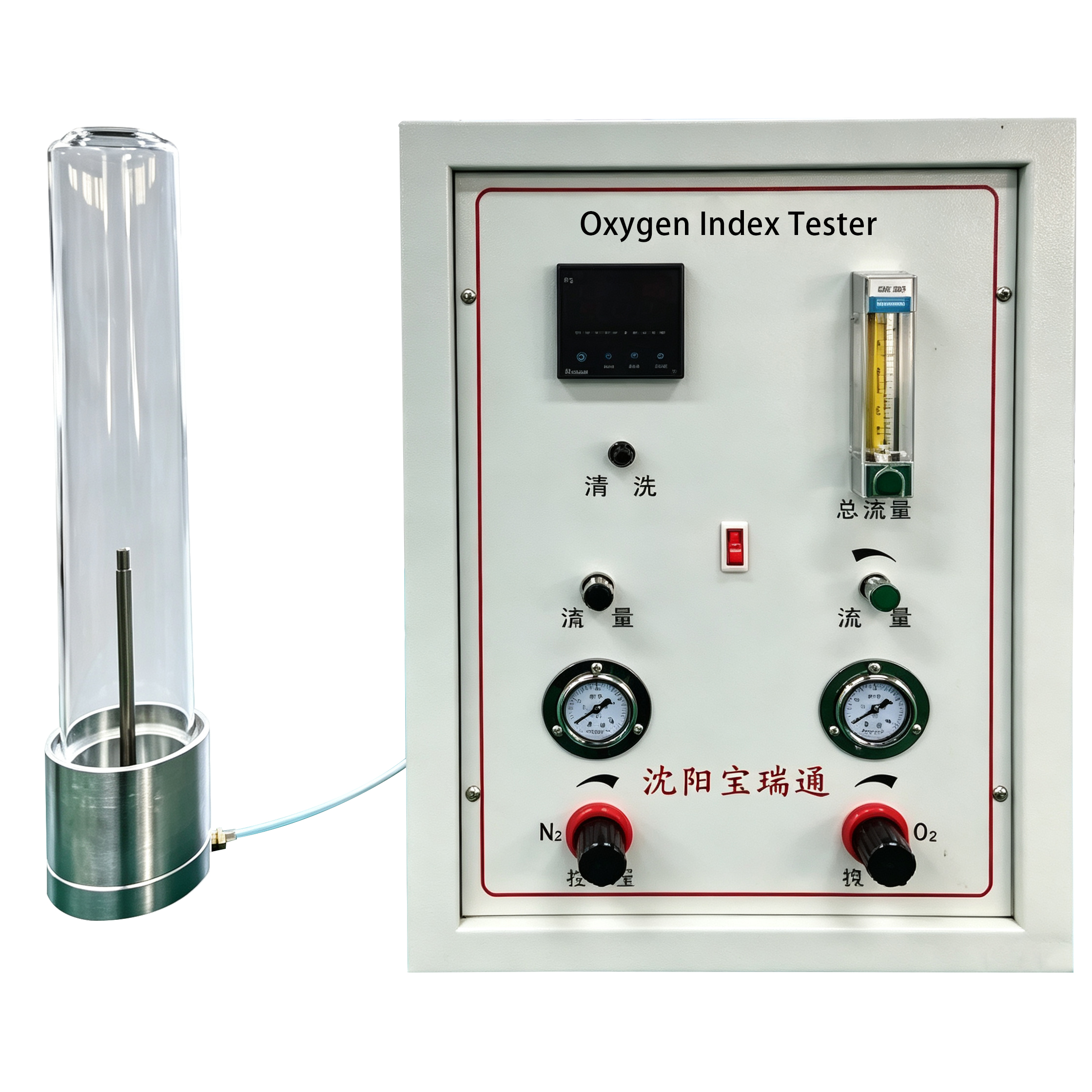 ISO 4589.2 GB/T 2406.2 Oxygen Index Tester | Plastic LOI Limiting Oxygen Index Test Apparatus